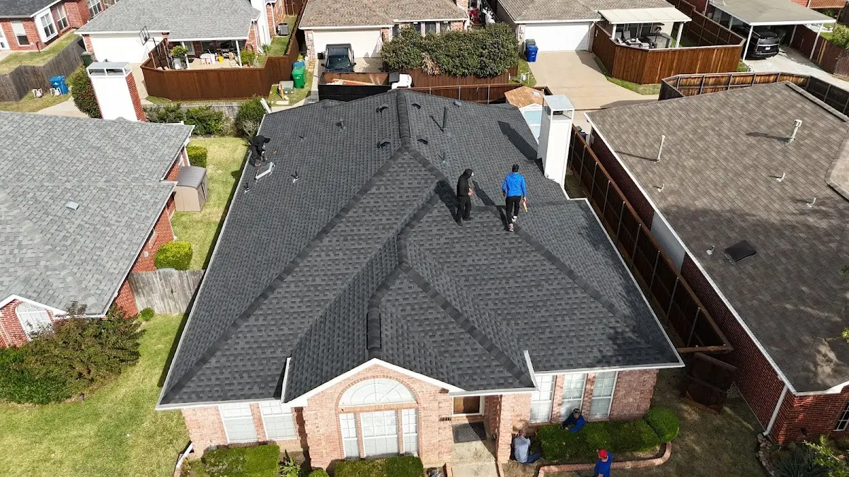 Commercial Roofing work in progress on a Spring Arbor property